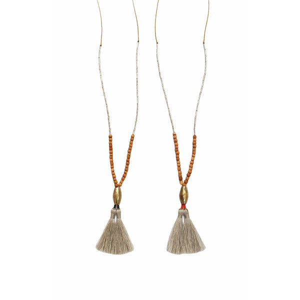 Beaded Tassel Necklace x SEE REAL FLOWERS