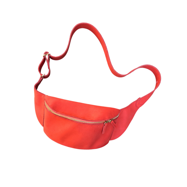 Hot Lips Leather Crossbody Bag