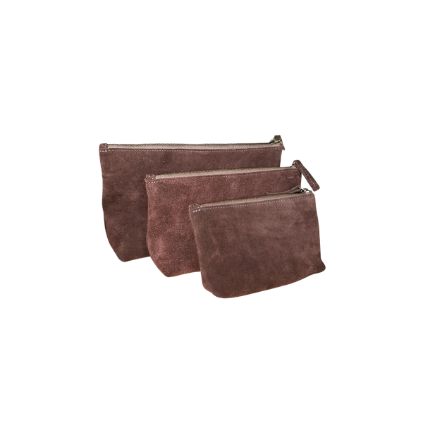 Chocolate Suede Stash Pouch