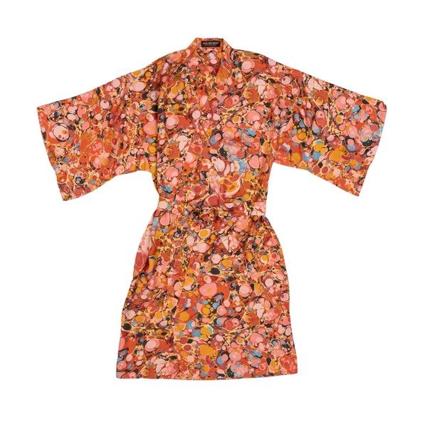 Hotel Saint Vincent Marbled Silk Robe