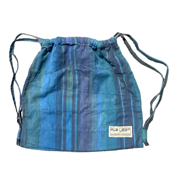 Far West x Alabama Chanin Upcycled Drawstring Backpack