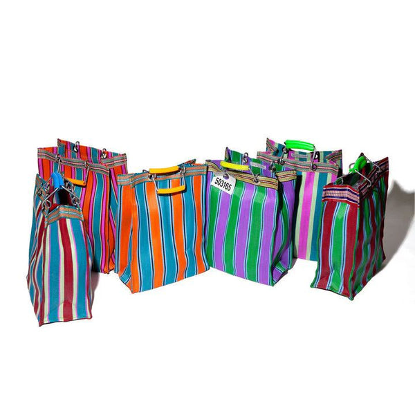 Recycled Plastic Striped Market Bags