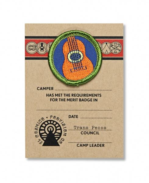 Acoustic Guitar Merit Badge - El Cosmico Provision Company